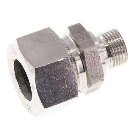 G 3/8'' Male x 18L Stainless steel Straight Cutting Ring with FKM Seal 315 Bar DIN 2353