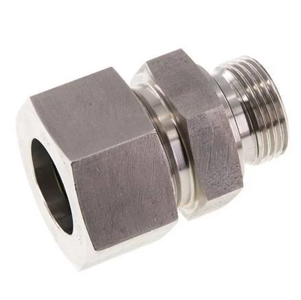 G 1'' Male x 30S Stainless steel Straight Cutting Ring with FKM Seal 400 Bar DIN 2353