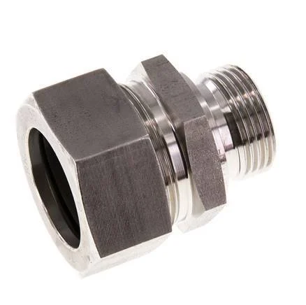 G 1'' Male x 35L Stainless steel Straight Cutting Ring with FKM Seal 160 Bar DIN 2353