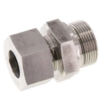 G 1 1/4'' Male x 25S Stainless steel Straight Cutting Ring with FKM Seal 400 Bar DIN 2353