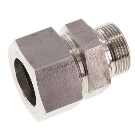 G 1 1/4'' Male x 38S Stainless steel Straight Cutting Ring with FKM Seal 315 Bar DIN 2353