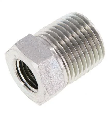 1/2'' NPT x 1/4'' NPT M/F Zinc plated Steel Reducing Ring 210 Bar - Hydraulic