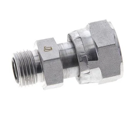 UN 13/16''-16 x UN 11/16''-16 F/M Zinc plated Steel Reducing Adapter ORFS 630 Bar - Hydraulic