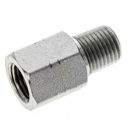 1/4'' NPT x 1/4'' NPT M/F Zinc plated Steel Extension 345 Bar - Hydraulic