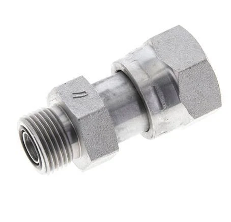 UNS 1''-14 x UN 13/16''-16 F/M Zinc plated Steel Reducing Adapter ORFS 400 Bar - Hydraulic