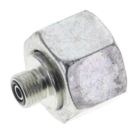 UN 1-3/16''-12 x UNF 9/16''-18 F/M Zinc plated Steel Reducing Adapter ORFS 400 Bar - Hydraulic