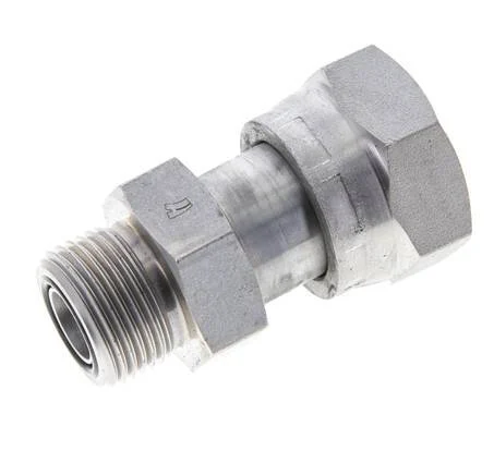UN 1-3/16''-12 x UNS 1''-14 F/M Zinc plated Steel Reducing Adapter ORFS 400 Bar - Hydraulic