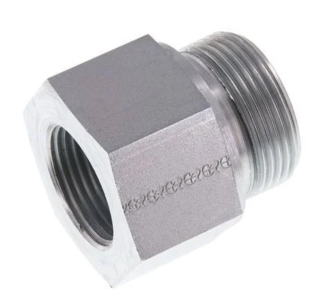 G 1 1/4'' x G 1'' M/F Zinc plated Steel Reducing Adapter 400 Bar - Hydraulic