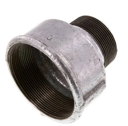 R 2'' x Rp 3'' M/F Zinc plated Cast iron Reducing Adapter 25 Bar