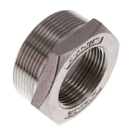 R 2'' x Rp 1 1/4'' M/F Stainless steel Reducing Ring 16 Bar