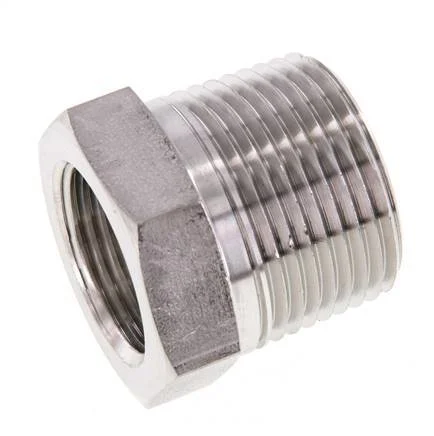 1'' NPT x 3/4'' NPT M/F Stainless steel Reducing Ring 140 Bar - Hydraulic
