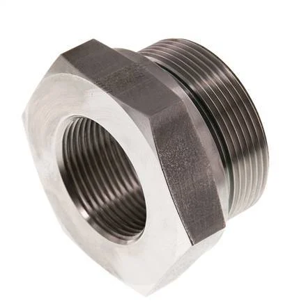 G 2'' x G 1 1/4'' M/F Stainless steel Reducing Adapter 250 Bar - Hydraulic