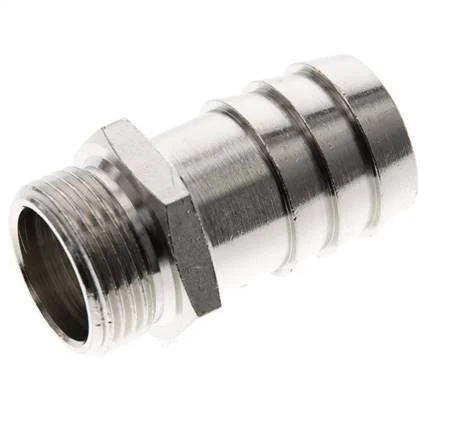 G 3/4'' Male x 25mm Nickel plated Brass Hose barb 16 Bar