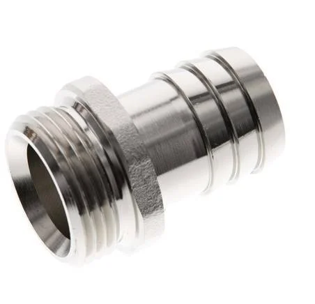 G 1'' Male x 25mm Nickel plated Brass Hose barb 16 Bar