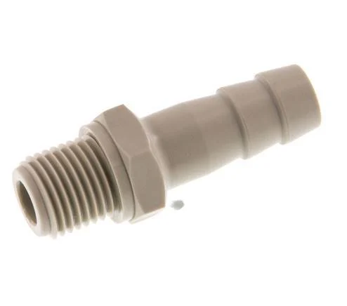 G 1/4'' Male x 10mm Polypropylene (PP) Hose barb 10 Bar