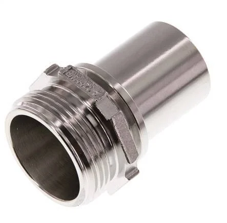 G 1 1/4'' Male x 32mm Stainless steel Hose barb with Safety Collar DIN 2817