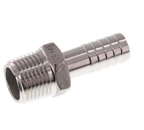R 1/2'' Male x 13mm Stainless steel Hose barb 16 Bar