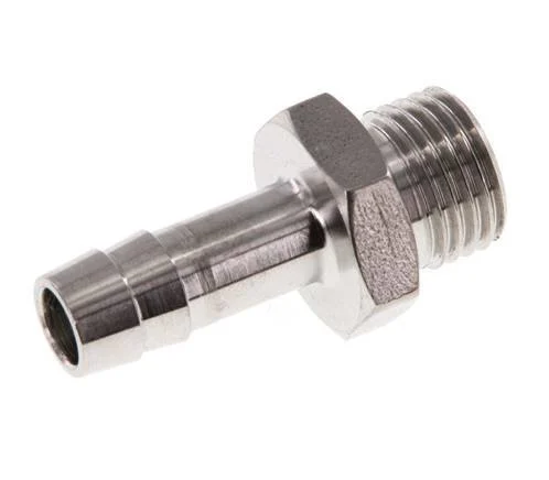 G 1/4'' Male x 8mm Stainless steel Hose barb 40 Bar
