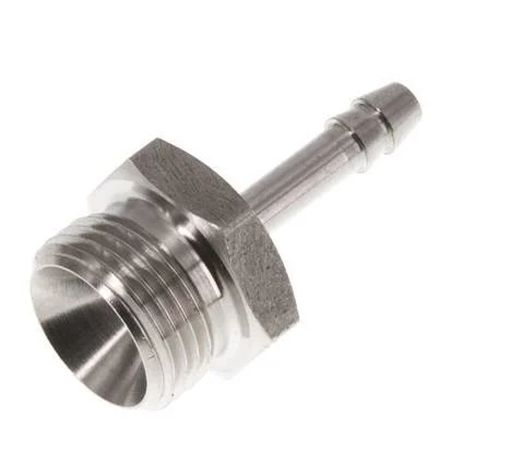 G 3/8'' Male x 4mm Stainless steel Hose barb 40 Bar