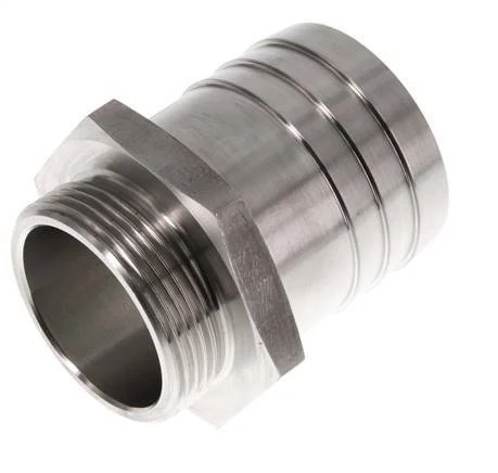 G 1 1/2'' Male x 50mm Stainless steel Hose barb 40 Bar