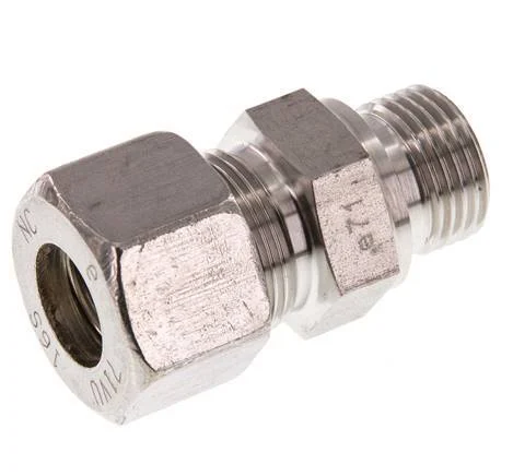 G 1/2'' Male x 16S Stainless steel Straight Compression Fitting 400 Bar DIN 2353