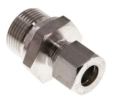 G 3/4'' Male x 12L Stainless steel Straight Compression Fitting 315 Bar DIN 2353