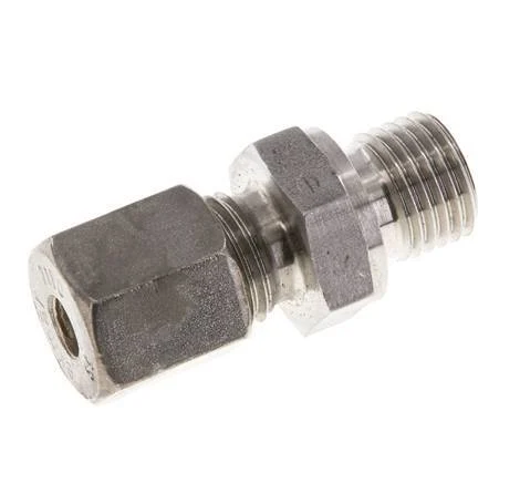 M14x1.5 Male x 6S Stainless steel Straight Compression Fitting 630 Bar DIN 2353