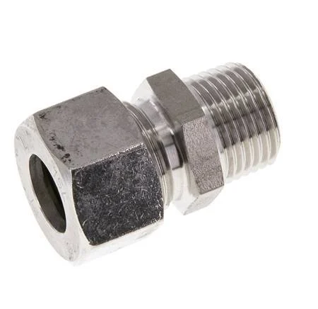 M18x1.5 Male x 10L Stainless steel Straight Compression Fitting 315 Bar DIN 2353