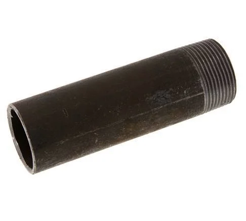 R 1 1/4'' Male x 42.4mm Steel Pipe Nipple with Welding End 50 Bar DIN 2982 - 130mm