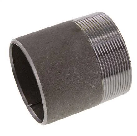 R 2 1/2'' Male x 76.1mm Steel Pipe Nipple with Welding End 50 Bar DIN 2982 - 80mm