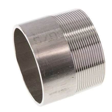 R 3'' Male x 88.9mm Stainless steel Pipe Nipple with Welding End 20 Bar DIN 2982 - 70mm