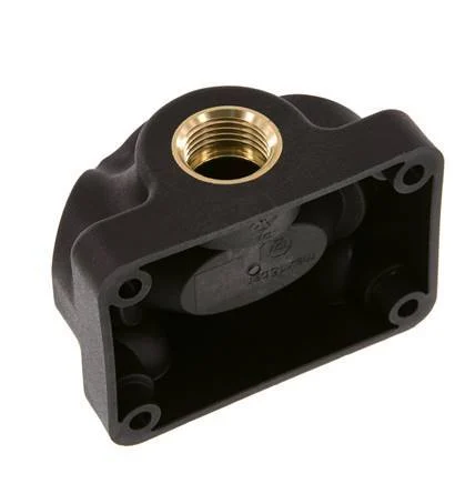 G 1/2'' Brass Wall Mounted 3-way Air Junction without through-hole 15 Bar