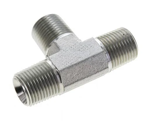 1/2'' NPT Male Zinc plated Steel Tee 210 Bar - Hydraulic