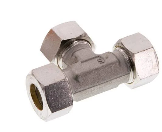 18L Stainless steel Tee Compression Fitting 315 Bar DIN 2353