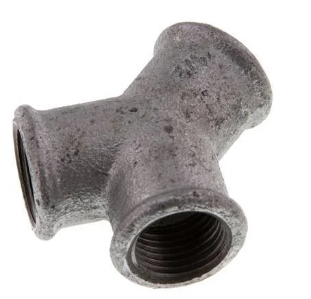 Rp 1/2'' Zinc plated Cast iron Y-Piece 25 Bar