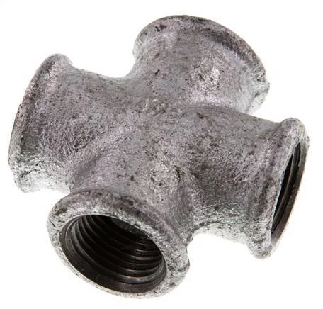Rp 1/2'' Female Zinc plated Cast iron Cross 25 Bar