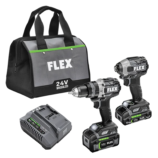 Hammer Drill with Turbo Mode and Quick Eject Impact Driver Kit