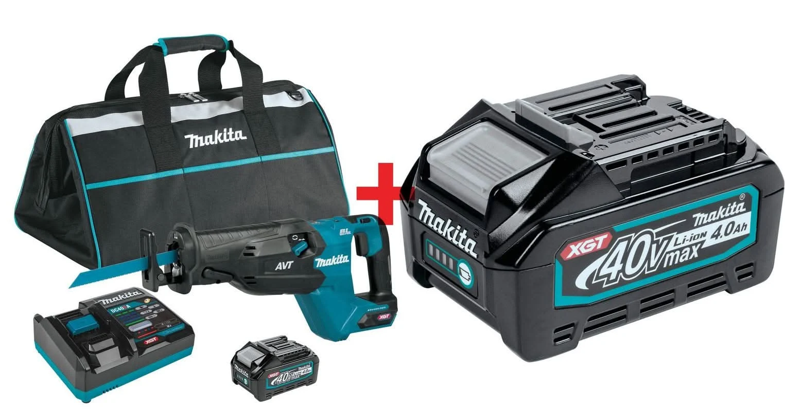 Makita 40V max XGT Brushless Cordless AVT Orbital Recipro Saw Kit (4.0Ah) with Battery