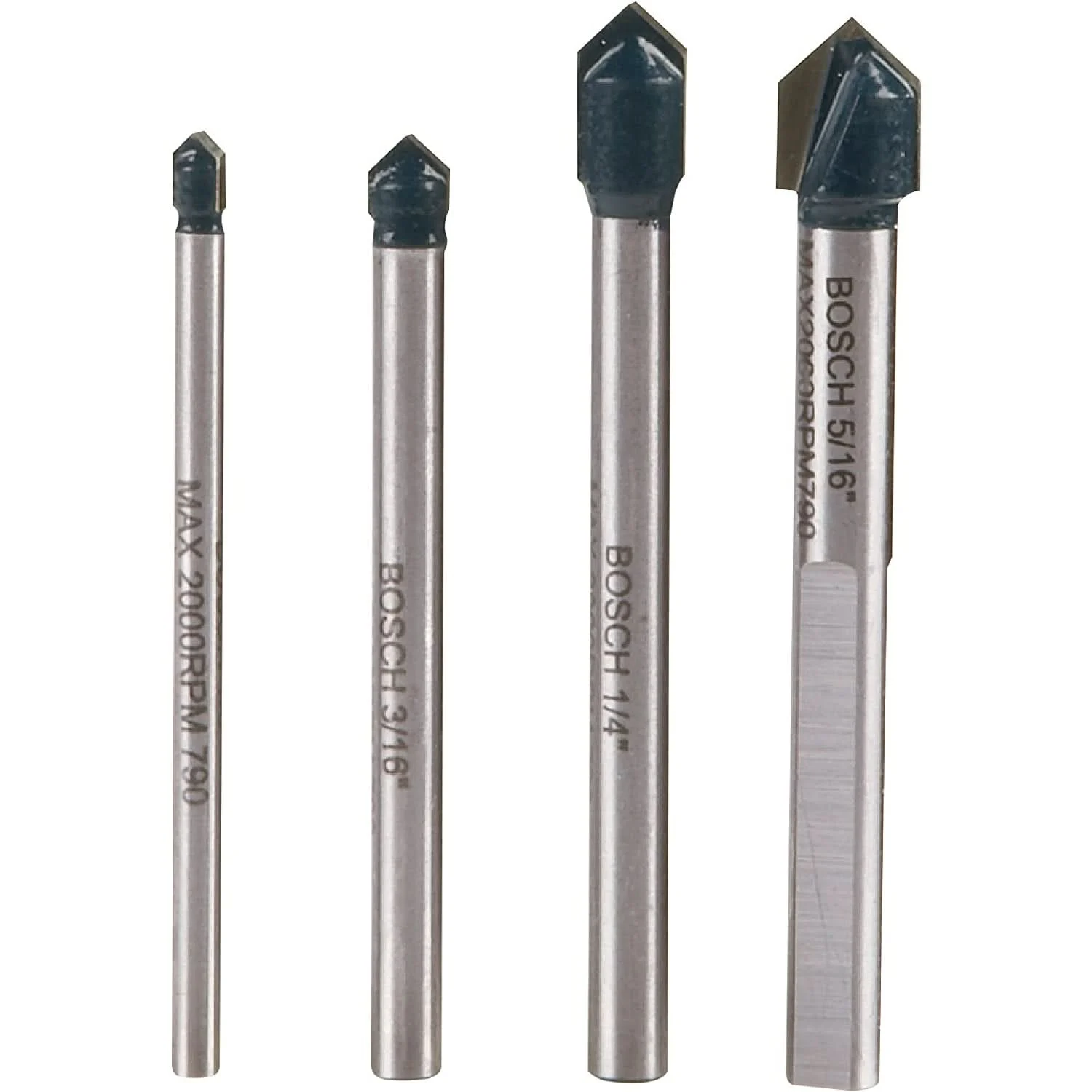 Bosch GT2000 4-Piece Glass and Tile Bit Set