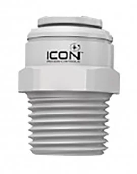 Icon Process Controls PP2-TN14 ProPulse®2 Transition Fitting with EPDM seals, 1/4" tube x NPT, PP