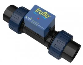Icon Process Controls Truflo® TKW Series Paddle Wheel Flow Meter with PVDF Body, threaded end connection and epdm seals, 1½"