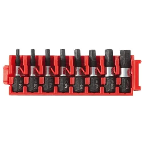 Bosch ITDHV108C 8-Piece Driven 1-in. Impact Hex Insert Bits w/ Clip for Custom Case System