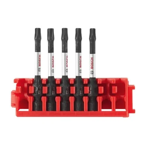 Bosch ITDT25205C 5-Piece Driven 2-in. Impact Torx #25 Power Bits w/ Clip for Custom Case System