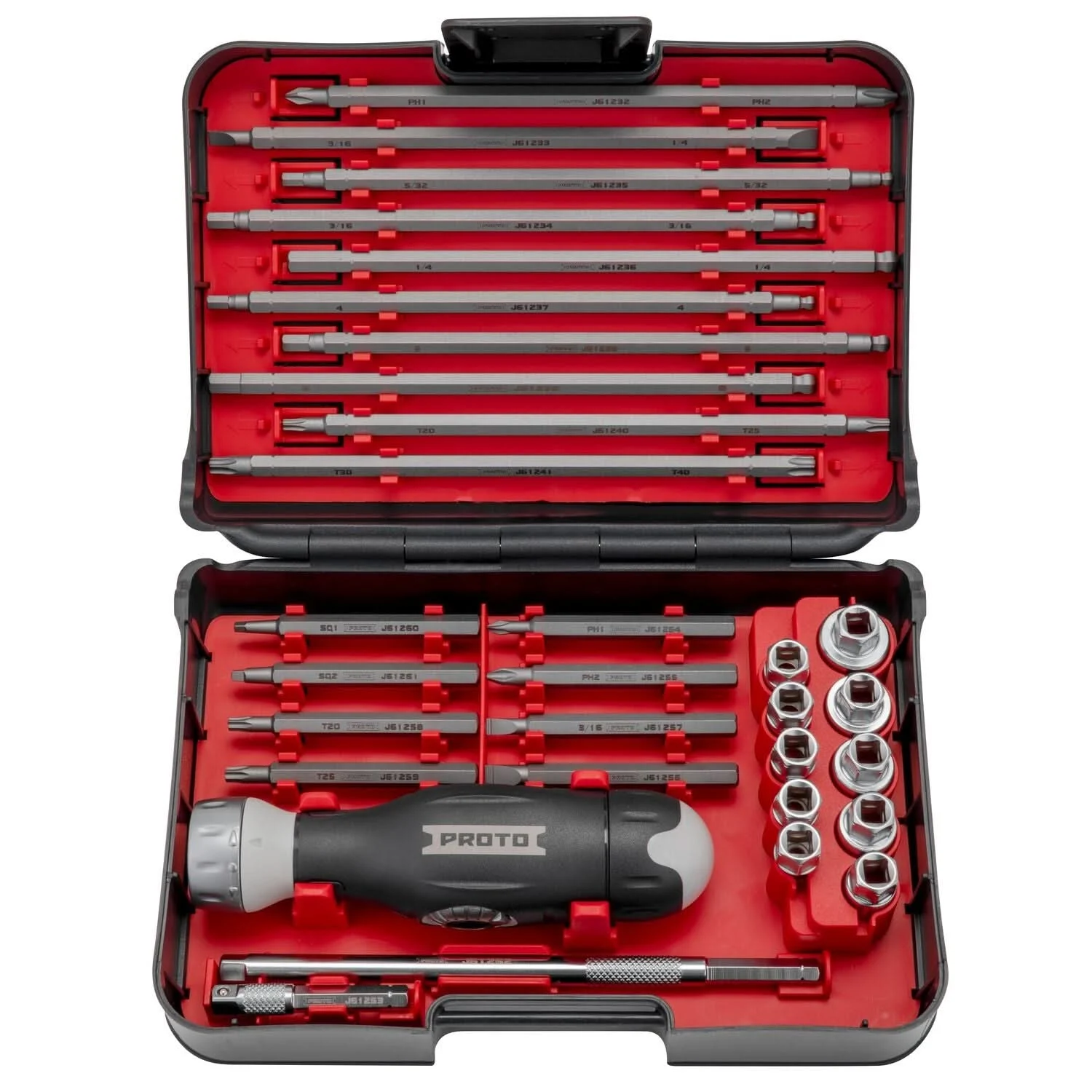 Proto J61231 41-Piece Dual Ratcheting Screw and Nut Driver