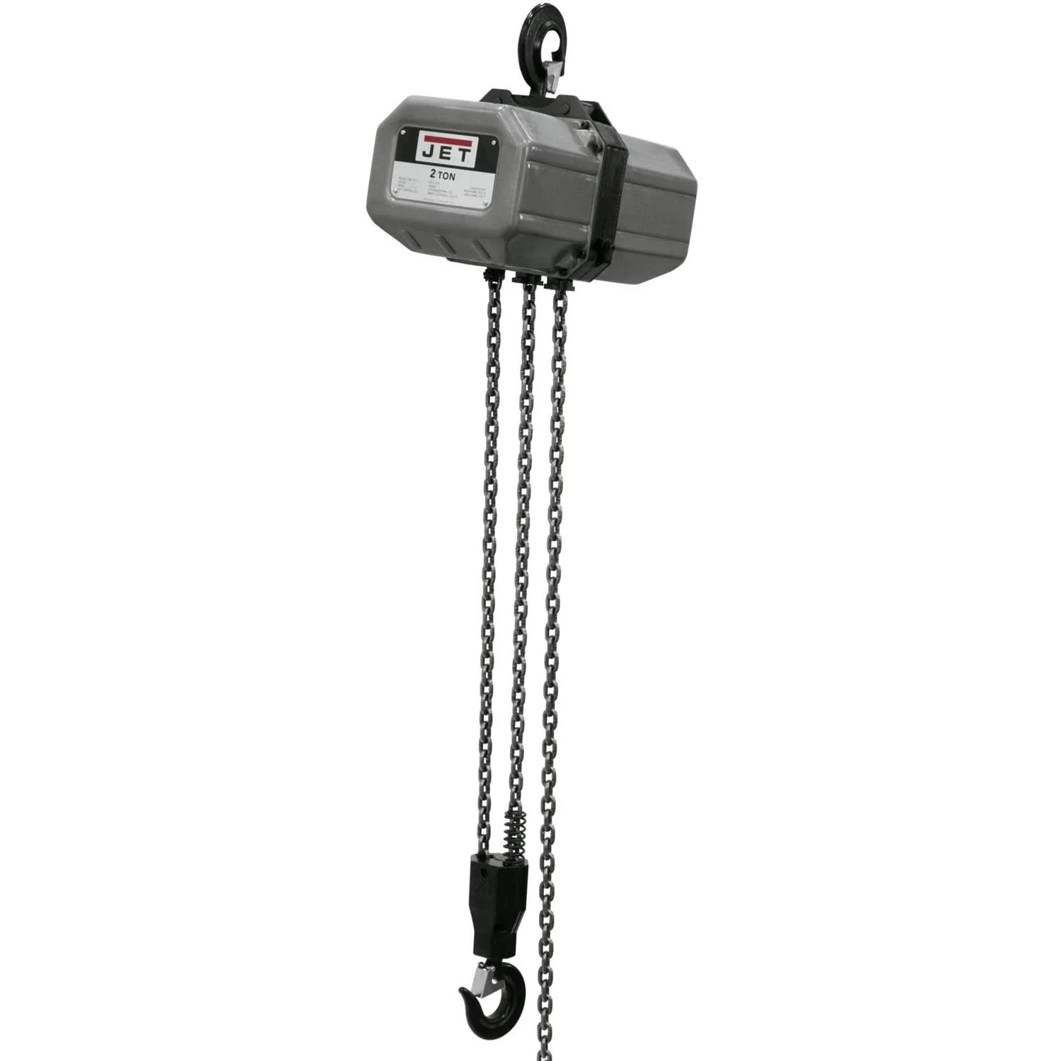 Jet Tools 211500 2SS-1C-15, 2-Ton Electric Chain Hoist 1-Phase 15' Lift