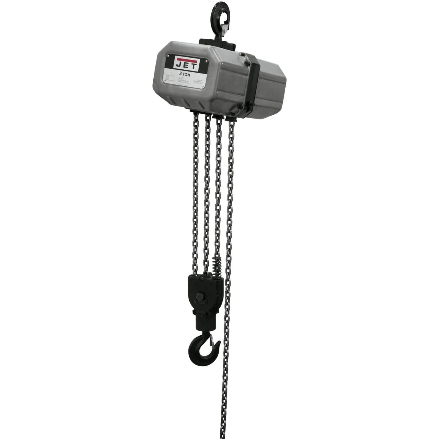 Jet Tools 311500 3SS-1C-15, 3-Ton Electric Chain Hoist 1-Phase 15' Lift