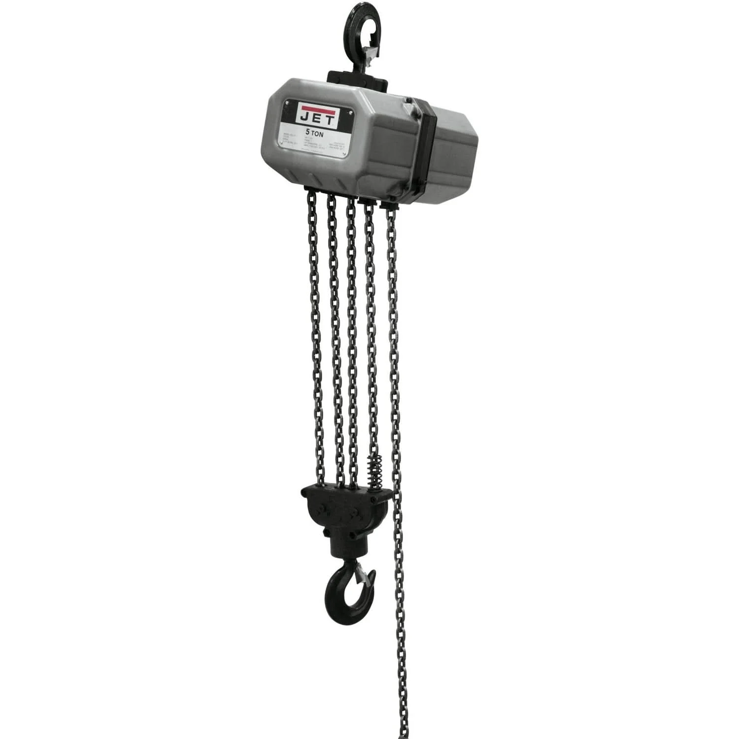 Jet Tools 531000 5SS-3C-10, 5-Ton Electric Chain Hoist 3-Phase 10' Lift