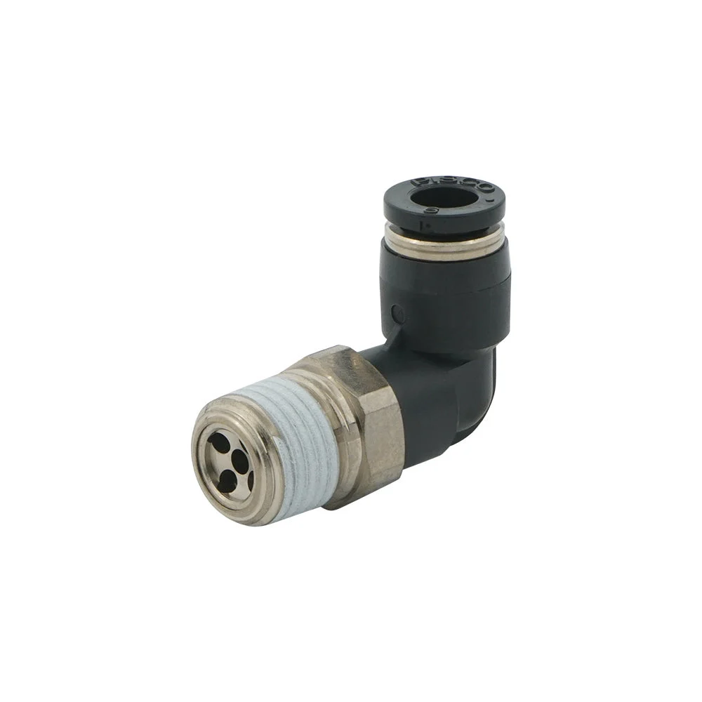 IN R1/8" x OUT 8mm Angled 1.0mm Orifice Meter-Out Check Valve