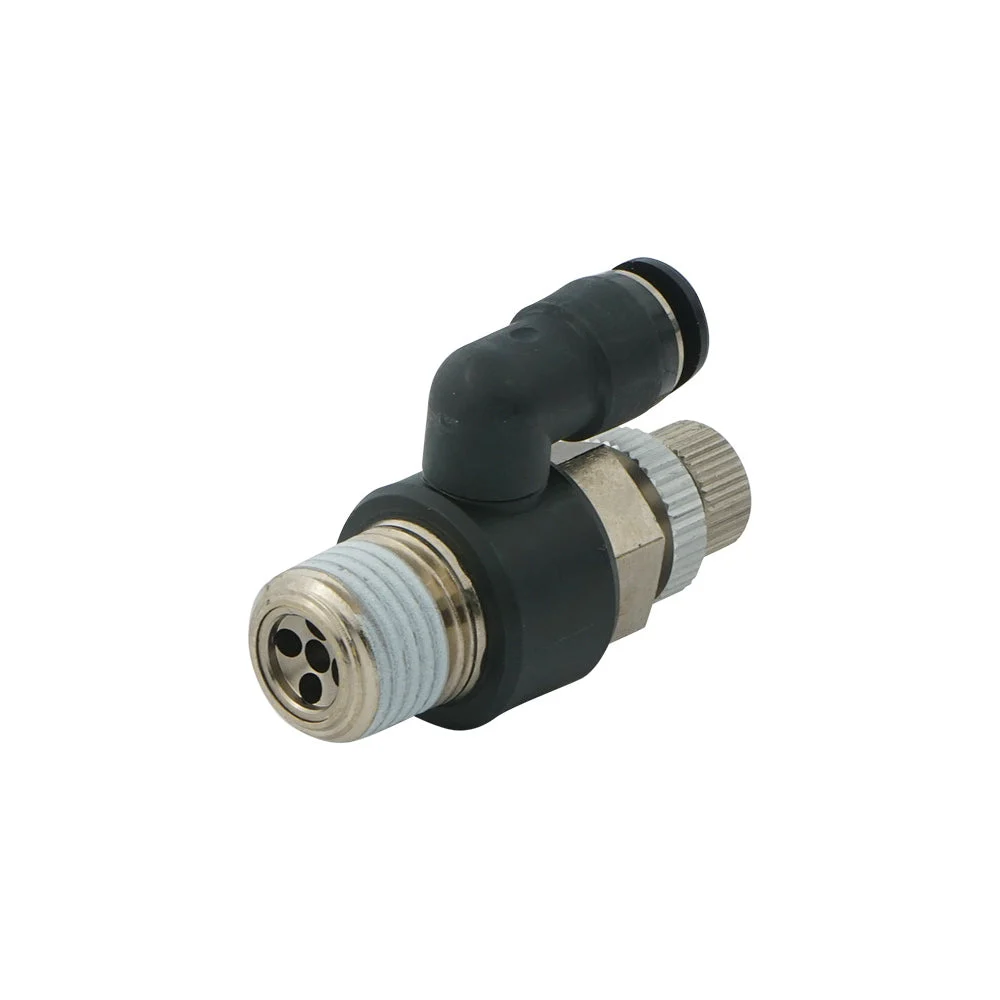 5/16" - R3/8" Meter-In Rotatable Flow Control Valve
