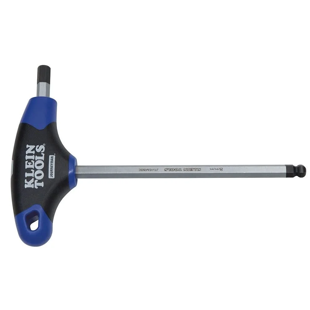 Klein Tools JTH6M6BE 6 mm Ball-End Hex Key, Journeyman T-Handle, 6-Inch